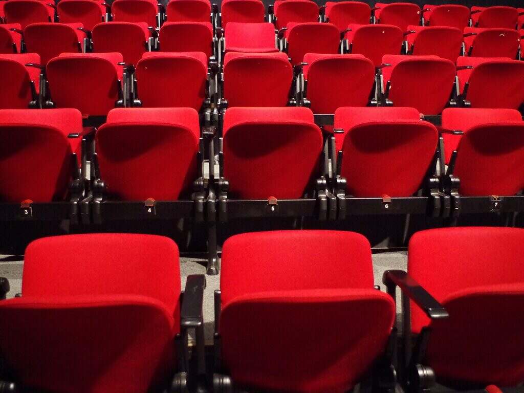 Theatre hall with red seats