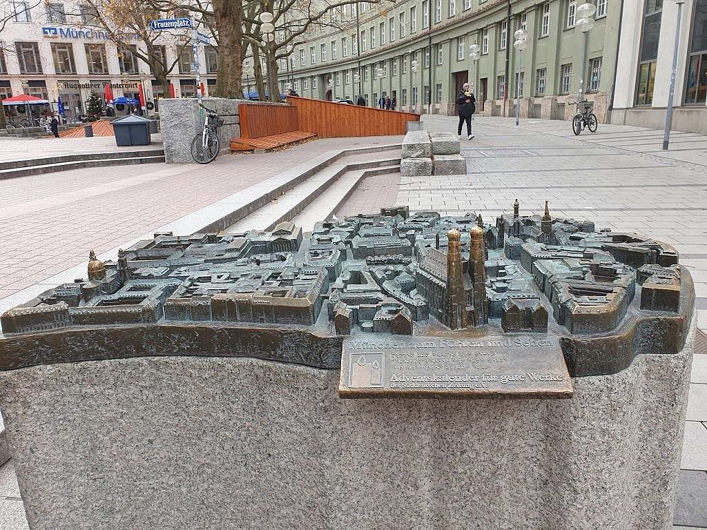 Touch model of the old town