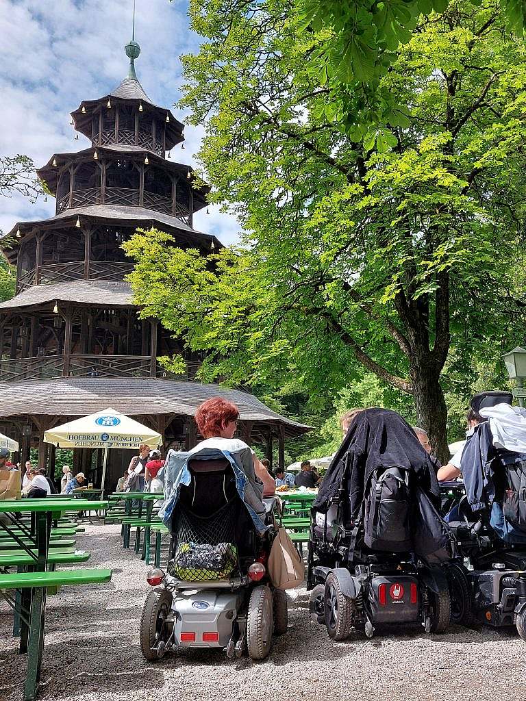 Beer garden at the Chinese Tower