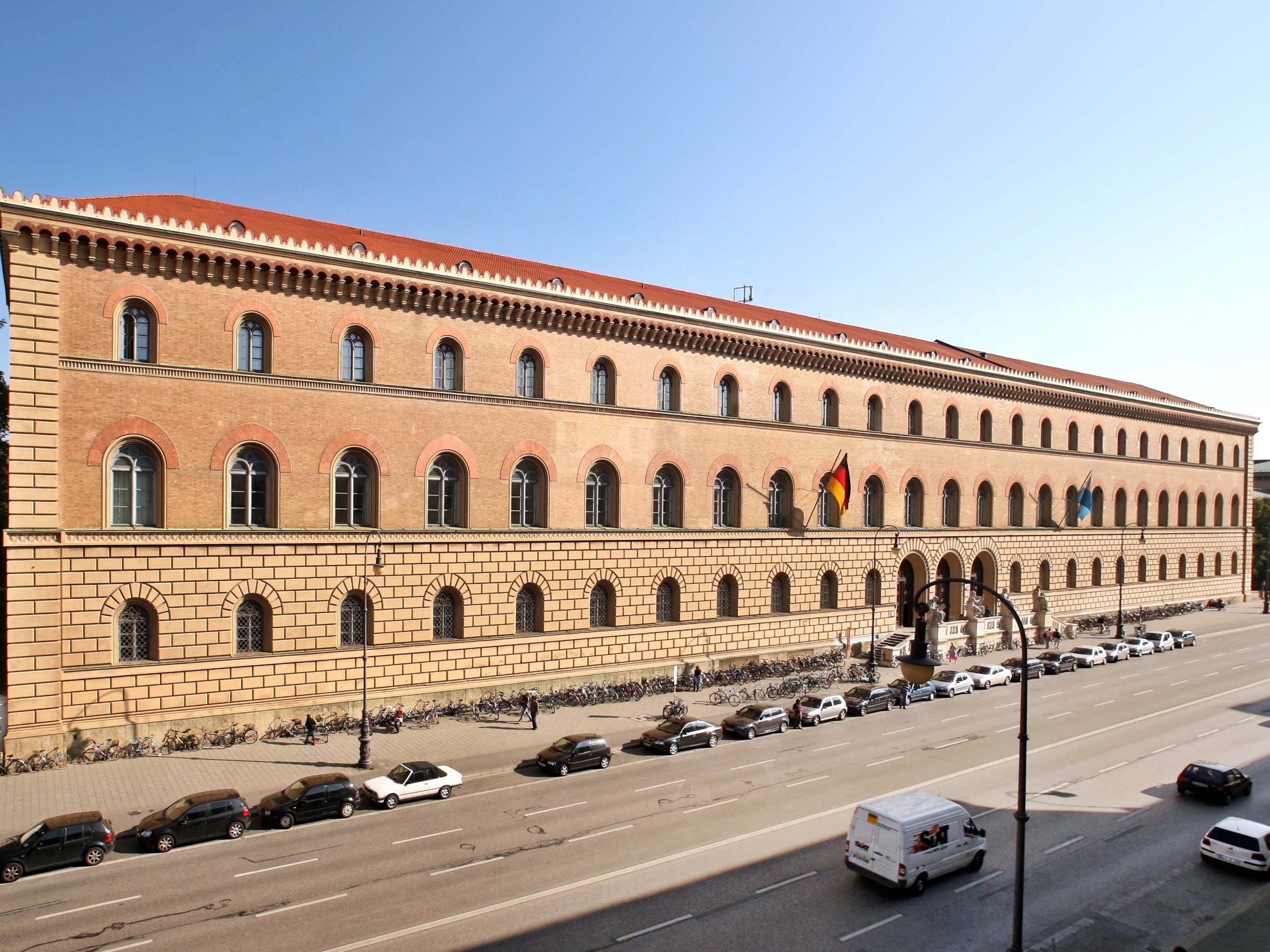 Facade from the street side with entrance