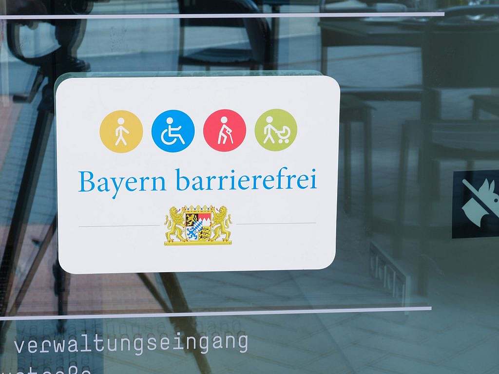 Signet Bayern barrierefrei als sichtbarer Hinweis auf geprüfte Barrierefreiheit