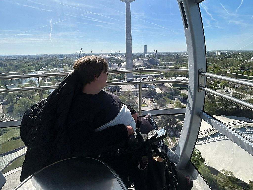 Marvel at the whole Olympic Park from the lift as it goes up